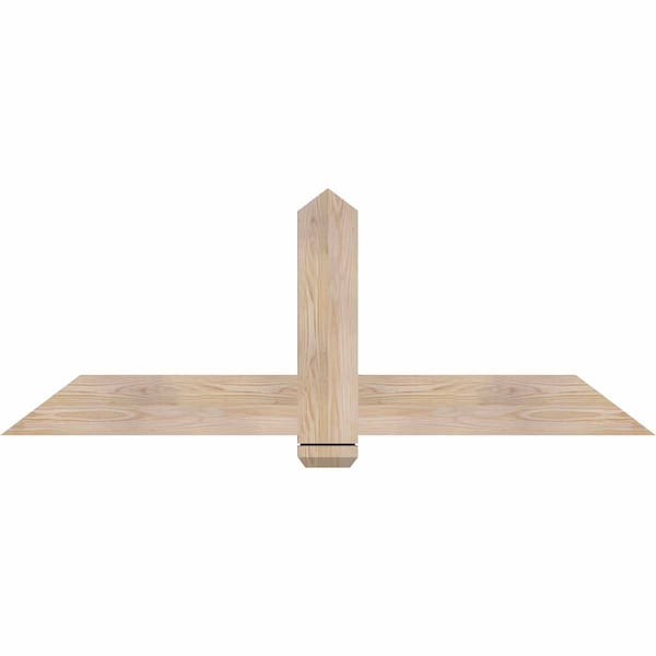 Ekena Millwork Eugene Smooth Timber Gable Bracket, Douglas Fir, 60"W x 22"H x 1 1/2"D x 5 1/2"F, 9/12 Pitch GBW060X22X0206EUG00SDF - main